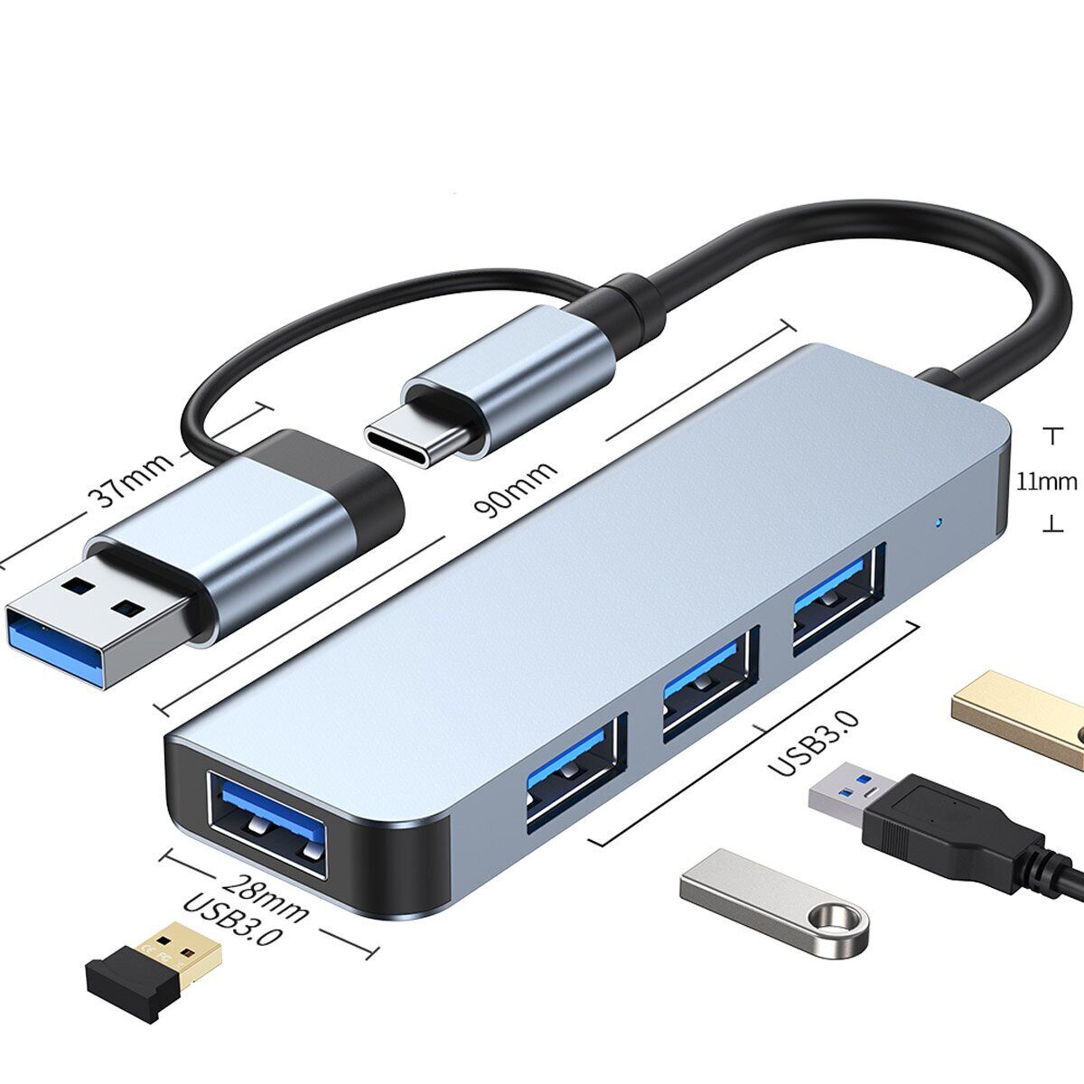 Купить USB HUB разветвитель 4в1 Mivo MH-4011 в Москве, хаб, концентратор в  интернет-магазине БЕСТ-магазин ком недорого