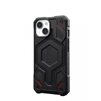 Чехол UAG Monarch Pro с поддержкой Magsafe  для iPhone 15 Kevlar-Black (Чёрный)