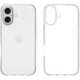 Прозрачный силиконовый чехол для iPhone 16
