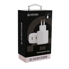 Сетевое зарядное устройство AceCase Duo 45W White