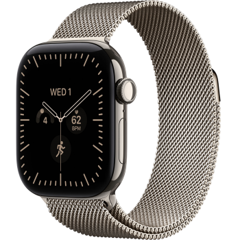 Умные часы Apple Watch Series 12 46mm Titanium Natural Case with Natural Milanese Loop (размер S/M)