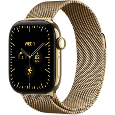 Умные часы Apple Watch Series 12 46mm Titanium Gold Case with Gold Milanese Loop (размер S/M)