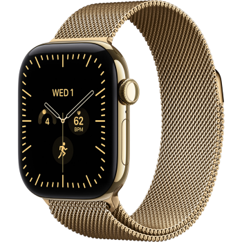 Умные часы Apple Watch Series 12 46mm Titanium Gold Case with Gold Milanese Loop (размер S/M)