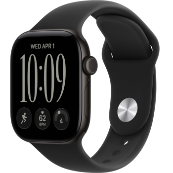 Умные часы Apple Watch Series 12 42mm Aluminum Black Case with Black Sport Band (размер S/M)