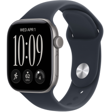 Умные часы Apple Watch Series 12 46mm Aluminum Space Gray Case with Navy Blue Sport Band (размер S/M)