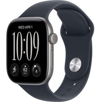 Умные часы Apple Watch Series 12 42mm Aluminum Space Gray Case with Navy Blue Sport Band (размер M/L)