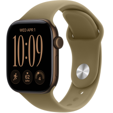 Умные часы Apple Watch Series 12 46mm Aluminum Case Dark Bronze with Olive Sport Band S/M