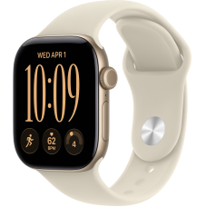 Умные часы Apple Watch Series 12 46mm Aluminum Light Gold Case with Sand Sport Band (размер S/M)