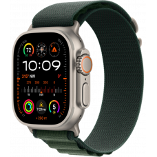 Умные часы Apple Watch Ultra 2 (2024) GPS + Cellular 49mm Natural Titanium Case with Dark Green Alpine Loop (размер S)