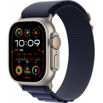 Умные часы Apple Watch Ultra 2 (2024) GPS + Cellular 49mm Natural Titanium Case with Navy Alpine Loop (размер M)