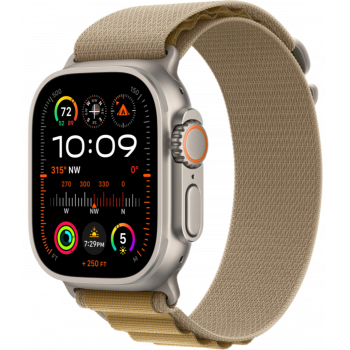 Умные часы Apple Watch Ultra 2 (2024) GPS + Cellular 49mm Natural Titanium Case with Tan Alpine Loop (размер L)