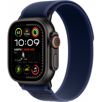 Умные часы Apple Watch Ultra 2 (2024) GPS + Cellular 49mm Black Titanium Case with Blue Trail Loop (размер M/L)