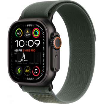 Умные часы Apple Watch Ultra 2 (2024) GPS + Cellular 49mm Black Titanium Case with Green Trail Loop (размер S/M)