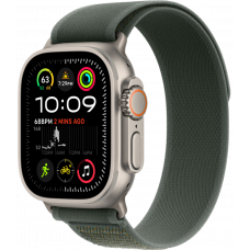 Умные часы Apple Watch Ultra 2 (2024) GPS + Cellular 49mm Natural Titanium Case with Green Trail Loop (размер M/L)