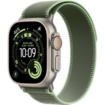 Умные часы Apple Watch Ultra 3 GPS + Cellular 49mm Natural Titanium Case with Green Trail Loop (размер M/L)