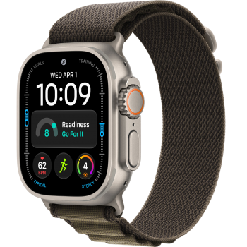 Умные часы Apple Watch Ultra 4 GPS + Cellular 49mm Natural Titanium Case with Dark Olive Alpine loop (размер S)