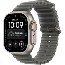 Умные часы Apple Watch Ultra 4 GPS + Cellular 49mm Natural Titanium Case with Translucent Black Ocean Band
