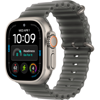 Умные часы Apple Watch Ultra 4 GPS + Cellular 49mm Natural Titanium Case with Translucent Black Ocean Band