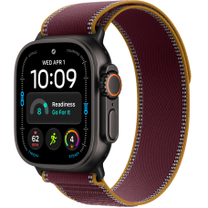 Умные часы Apple Watch Ultra 4 GPS + Cellular 49mm Black Titanium Case with Burgundy Trail loop (размер S/M)