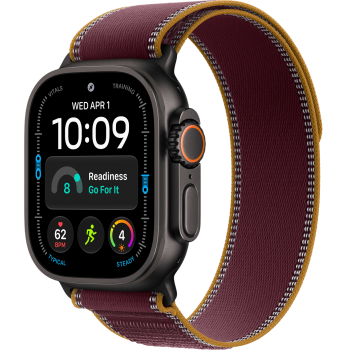 Умные часы Apple Watch Ultra 4 GPS + Cellular 49mm Black Titanium Case with Burgundy Trail loop (размер S/M)