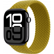 Умные часы Apple Watch Series 10 GPS 46mm Aluminum Jet Black Case with Chartreuse Textile Braided Solo Loop