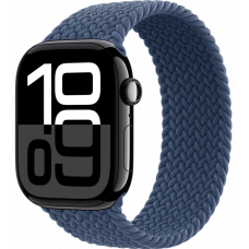 Умные часы Apple Watch Series 10 GPS 42mm Aluminum Jet Black Case with Denim Textile Braided Solo Loop