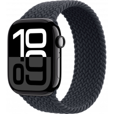 Умные часы Apple Watch Series 10 GPS + Cellular 42mm Aluminum Jet Black Case with Midnight Textile Braided Solo Loop