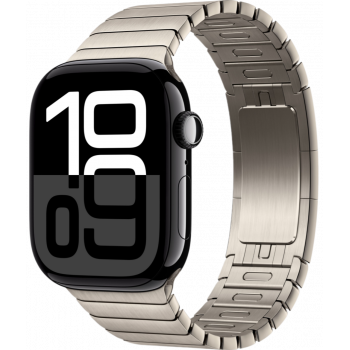 Умные часы Apple Watch Series 10 GPS 42mm Aluminum Jet Black Case with Natural Link Bracelet