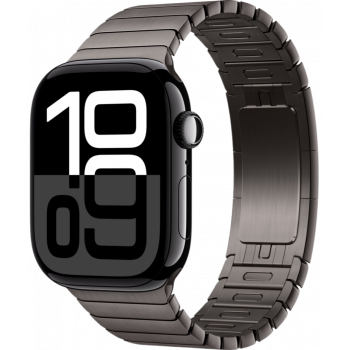 Умные часы Apple Watch Series 10 GPS + Cellular 42mm Aluminum Jet Black Case with Slate Link Bracelet