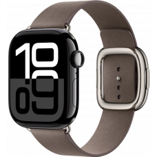 Умные часы Apple Watch Series 10 GPS 42mm Aluminum Jet Black Case with Dark Taupe Modern Buckle (размер L)