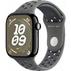 Умные часы Apple Watch Series 10 GPS + Cellular 46mm Aluminum Jet Black Case with Cargo Khaki Nike Sport Band