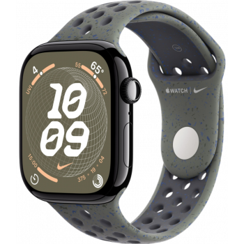 Умные часы Apple Watch Series 10 GPS 46mm Aluminum Jet Black Case with Cargo Khaki Nike Sport Band