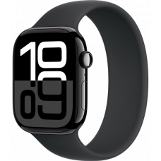 Умные часы Apple Watch Series 10 GPS + Cellular 46mm Aluminum Jet Black Case with Black Solo Loop Band