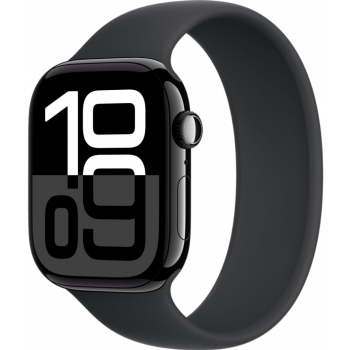 Умные часы Apple Watch Series 10 GPS + Cellular 42mm Aluminum Jet Black Case with Black Solo Loop Band