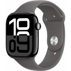 Умные часы Apple Watch Series 10 GPS 42mm Aluminum Jet Black Case with Stone Gray Sport Band (размер S/M)