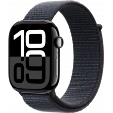 Умные часы Apple Watch Series 10 GPS + Cellular 42mm Aluminum Jet Black Case with Ink Textile Sport Loop