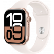 Умные часы Apple Watch Series 10 GPS 46mm Aluminum Rose Gold Case with Light Blush Sport Band (размер S/M)