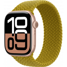 Умные часы Apple Watch Series 10 GPS + Cellular 42mm Aluminum Rose Gold Case with Chartreuse Textile Braided Solo Loop