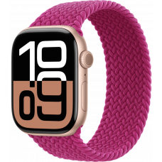 Умные часы Apple Watch Series 10 GPS + Cellular 42mm Aluminum Rose Gold Case with Magenta Textile Braided Solo Loop