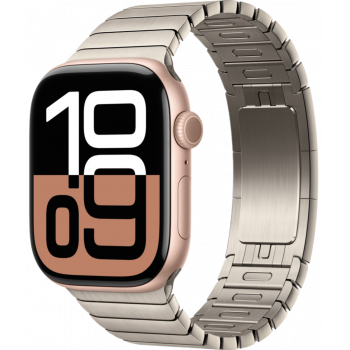 Умные часы Apple Watch Series 10 GPS 42mm Aluminum Rose Gold Case with Natural Link Bracelet