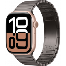 Умные часы Apple Watch Series 10 GPS + Cellular 42mm Aluminum Rose Gold Case with Slate Link Bracelet