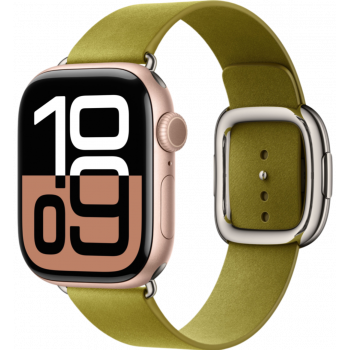 Умные часы Apple Watch Series 10 GPS 46mm Aluminum Rose Gold Case with Chartreuse Modern Buckle (размер L)