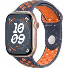 Умные часы Apple Watch Series 10 GPS + Cellular 42mm Aluminum Rose Gold Case with Blue Flame Nike Sport Band