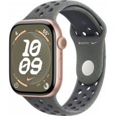 Умные часы Apple Watch Series 10 GPS + Cellular 42mm Aluminum Rose Gold Case with Cargo Khaki Nike Sport Band