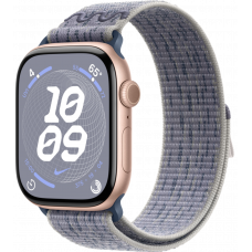 Умные часы Apple Watch Series 10 GPS 42mm Aluminum Rose Gold Case with Grey/Blue Textile Nike Sport Loop