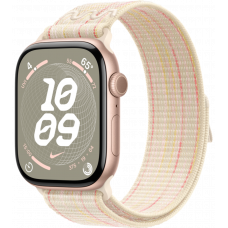 Умные часы Apple Watch Series 10 GPS + Cellular 42mm Aluminum Rose Gold Case with Starlight/Pink Textile Nike Sport Loop