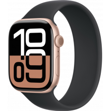 Умные часы Apple Watch Series 10 GPS + Cellular 46mm Aluminum Rose Gold Case with Black Solo Loop Band