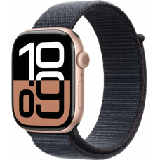 Умные часы Apple Watch Series 10 GPS 42mm Aluminum Rose Gold Case with Ink Textile Sport Loop