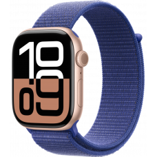 Умные часы Apple Watch Series 10 GPS 42mm Aluminum Rose Gold Case with Ultramarine Textile Sport Loop