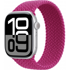 Умные часы Apple Watch Series 10 GPS 42mm Aluminum Silver Case with Magenta Textile Braided Solo Loop